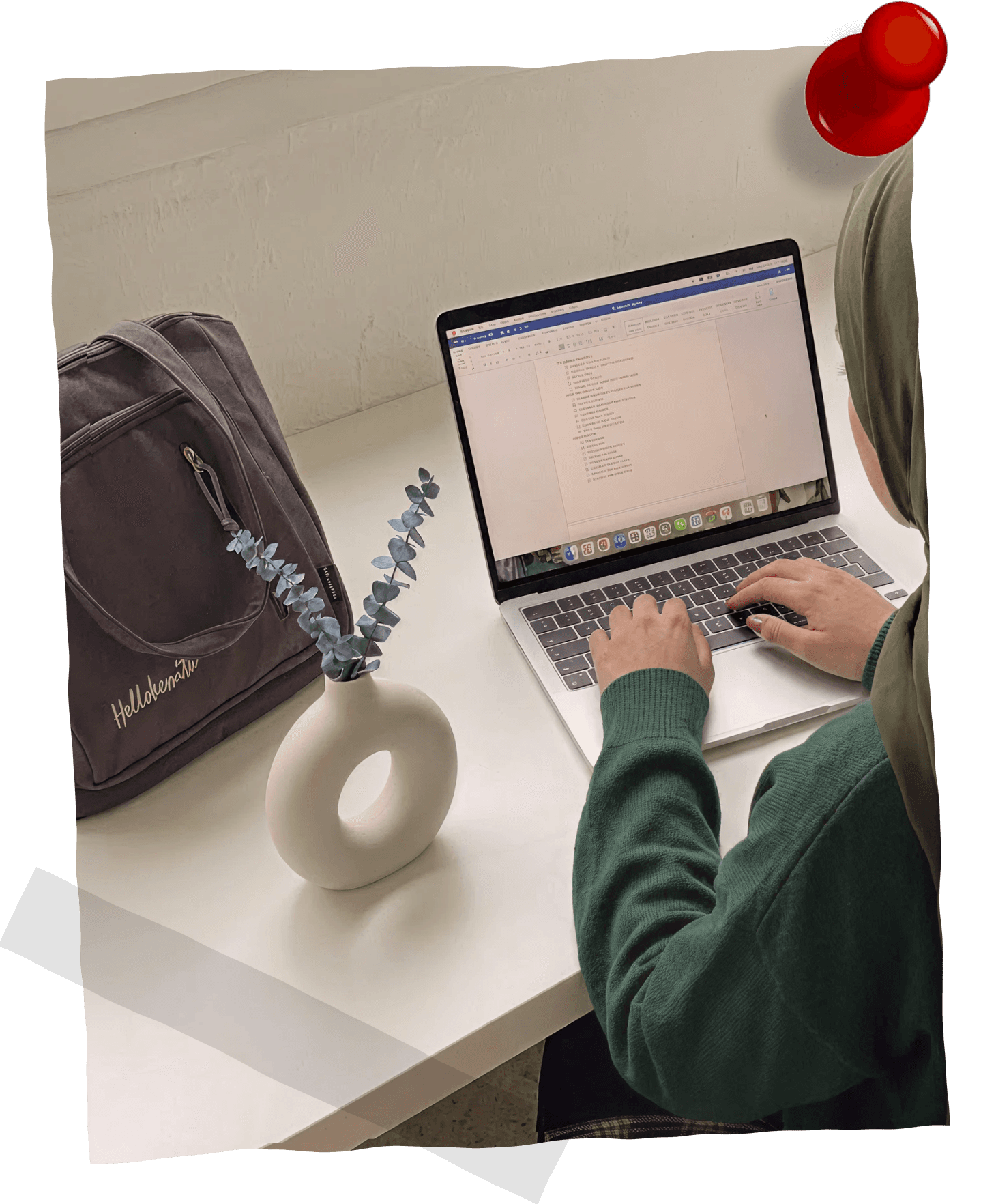 Designer working on a laptop