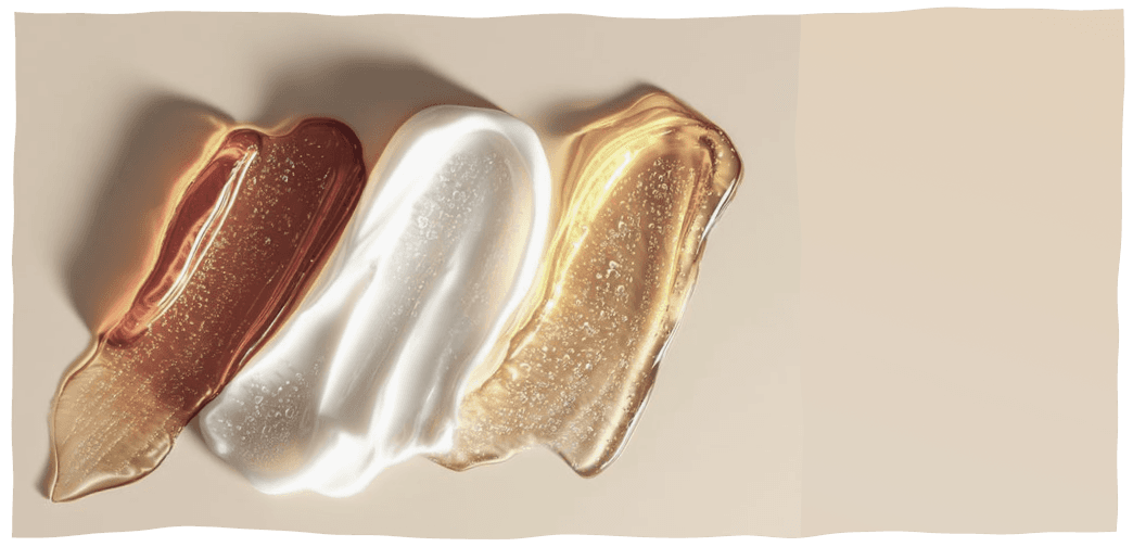 Metallic paint strokes