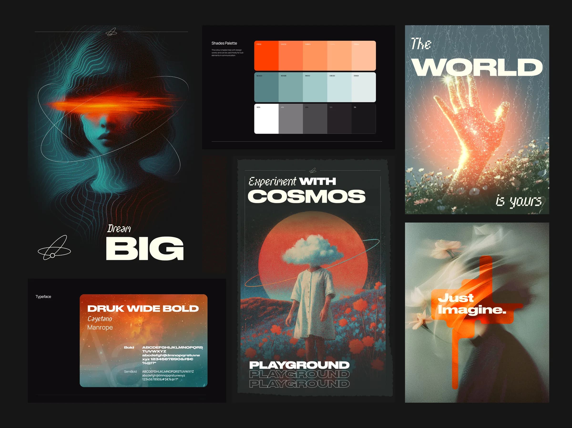 Dream Big branding moodboard