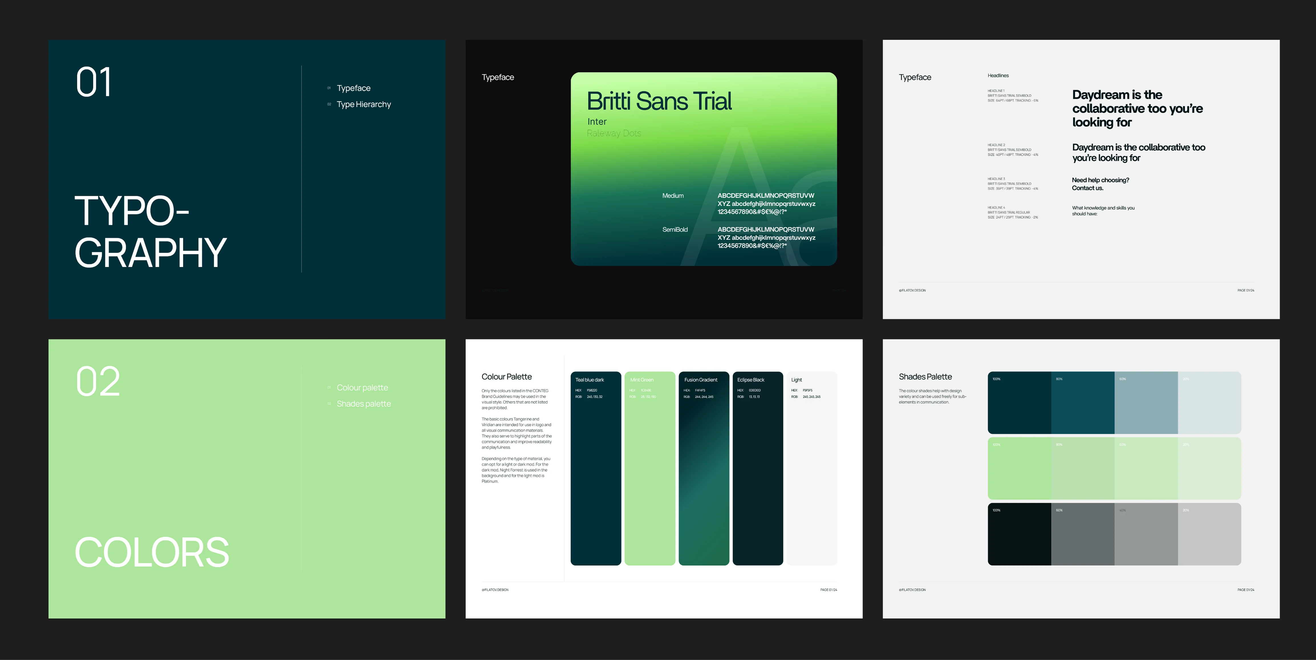 Typography and colours guidelines